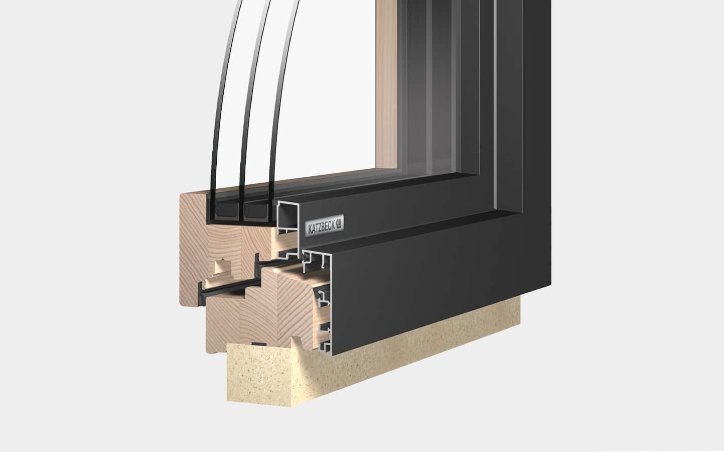 Holz Alu Fenster Design von Katzbeck