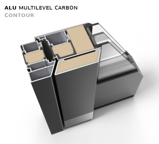 Alu Multilevel Carbon Schnitt